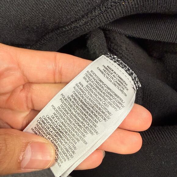 Polo Ralph Lauren Hoodie Mens L Black Full Zip Waffle Thermal Lined Double Knit - Picture 4 of 7